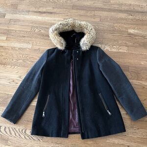 Real fur wool Andrew Marc coat